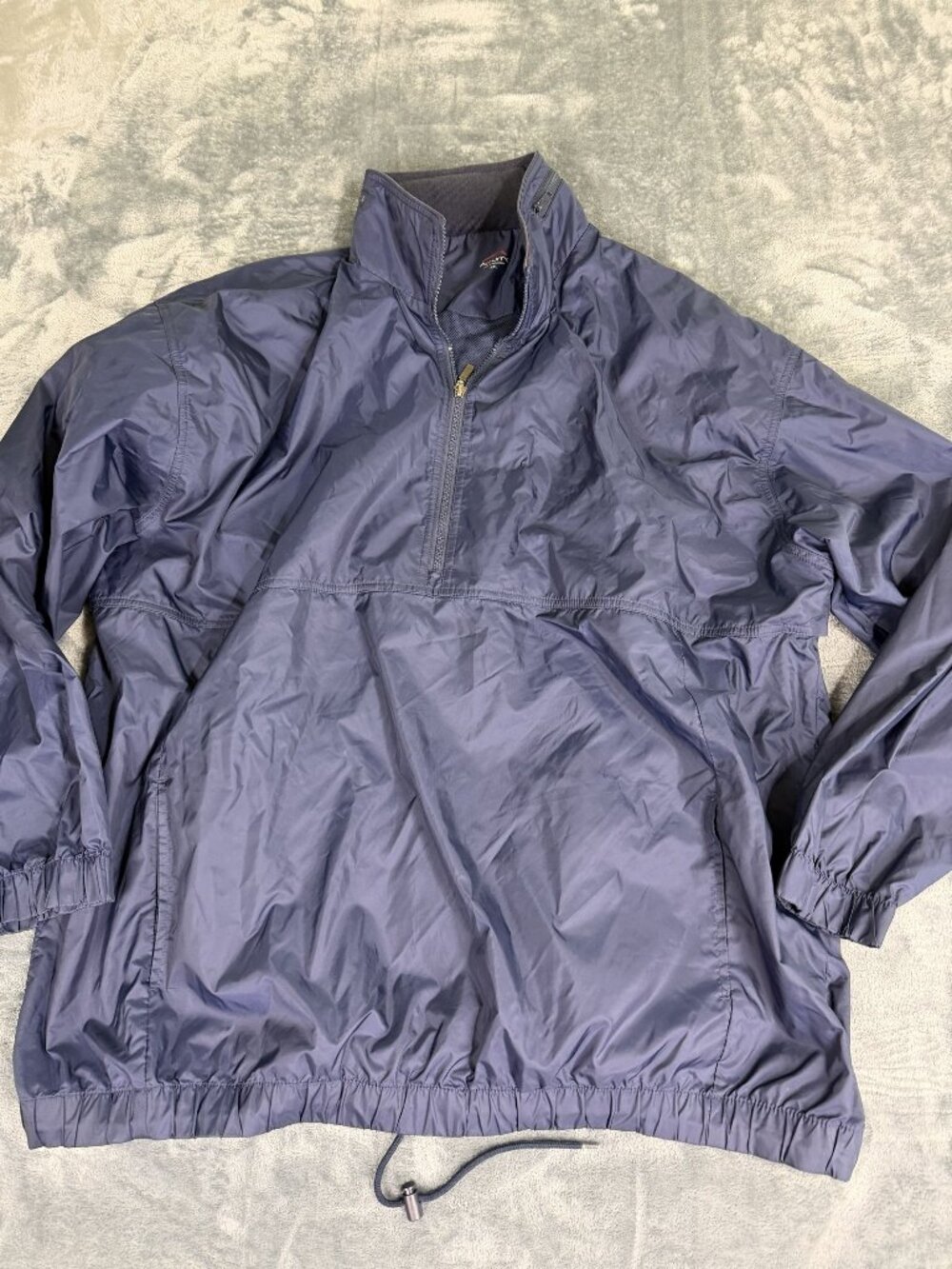 Acuity Mens Navy Windbreaker Jacket Half-Zip Pullover Size XXL Lightweight